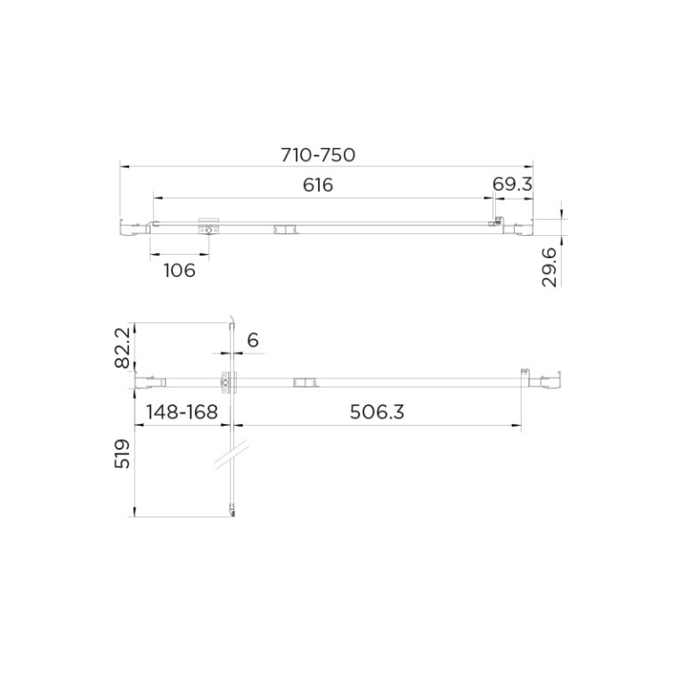 Aquadart Venturi Pivot Shower Door Mm Aq S