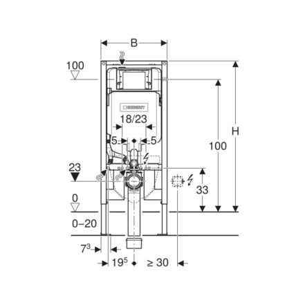 Geberit Duofix Mm Slimline Frame Sigma Cistern For Wall Hung Wc