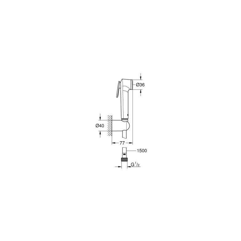 Grohe New Tempesta F 30 Trigger Spray Wall Holder Set 26353