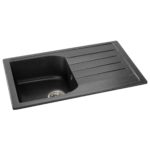 Abode Oriel 1 Bowl Inset Black Granite Sink & Astral Tap Pack