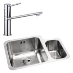 Abode Matrix 1.5 Bowl LHMB Undermount Steel Sink & Specto Tap Pack