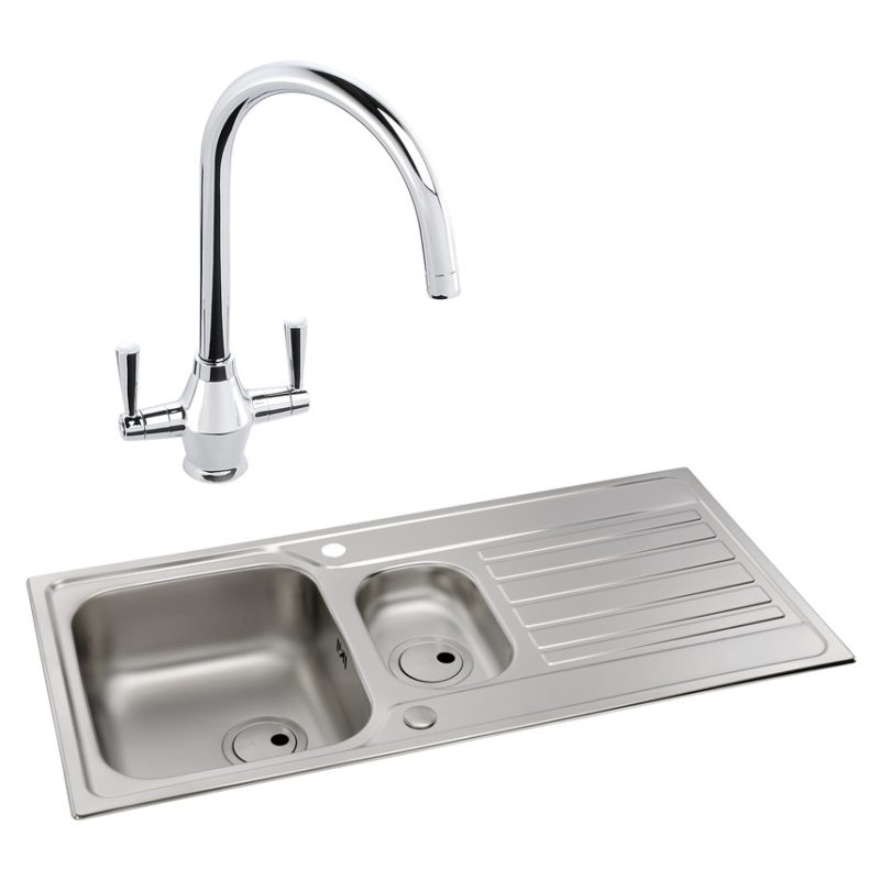 Abode Connekt 1.5 Bowl Inset Stainless Steel Sink & Astral Tap