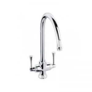 Abode Gosford Twin Lever Mono Sink Mixer Chrome