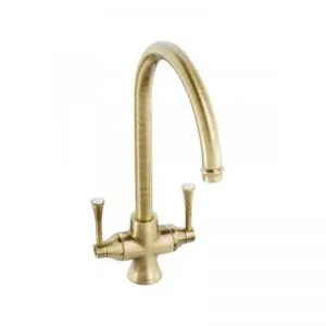 Abode Gosford Twin Lever Mono Sink Mixer Antique Bronze