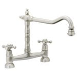 Abode Melford Bridge Kitchen Mixer Tap Brushed Nickel