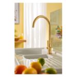 Abode Globe Monobloc Kitchen Mixer Tap Brushed Brass