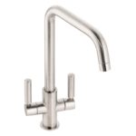 Abode Globe Quad Monobloc Kitchen Mixer Tap Brushed Nickel