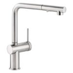 Abode Fraction Pull-Out Kitchen Mixer Tap Brushed Nickel