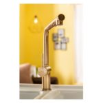 Abode Fraction Pull-Out Kitchen Mixer Tap Antique Brass