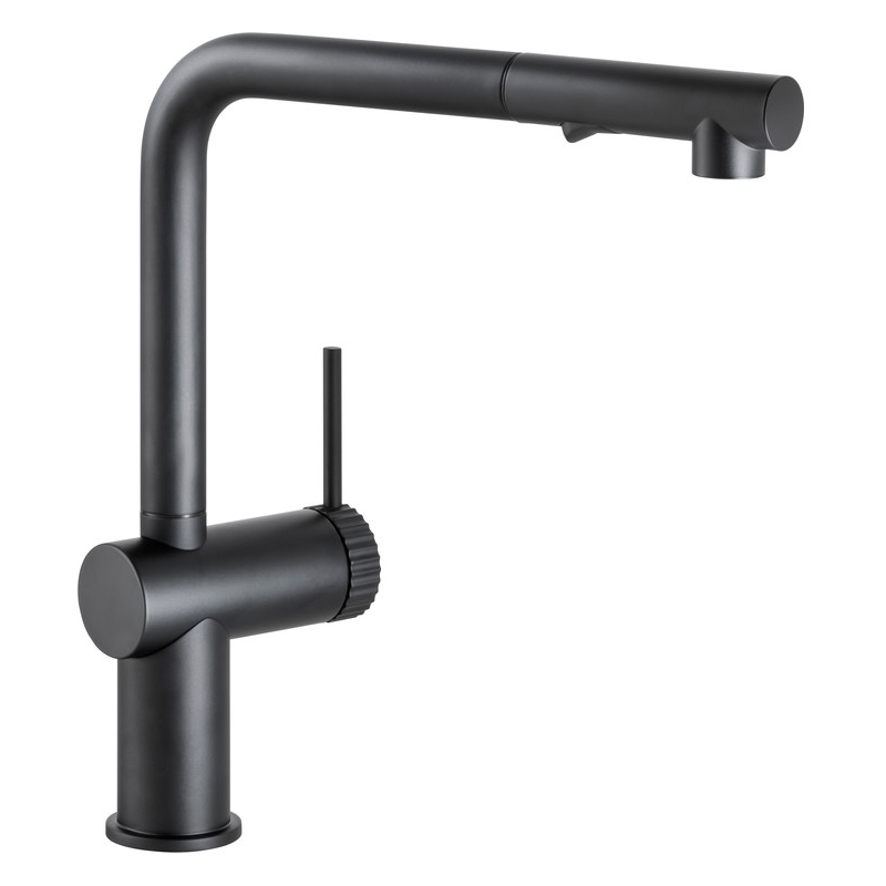 Abode Fraction Pull Out Kitchen Mixer Tap Matt Black 