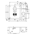 Abode Matrix R50 1.5 Bowl LHMB Undermount Sink Stainless Steel