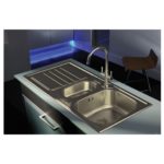 Abode Mikro 1.5 Bowl & Drainer Inset Sink Steel