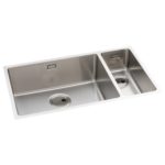 Abode Matrix R15 Large 1.5 Bowl LHMB Undermount/Inset Sink Steel