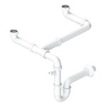 Abode Multi Bowl Pipework Kit White