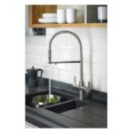 Abode 3 IN 1 Professional Monobloc Kitchen Tap Brushed Nickel