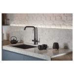 Abode Prothia 3 IN 1 Quad Spout Slimline Kitchen Tap Matt Black