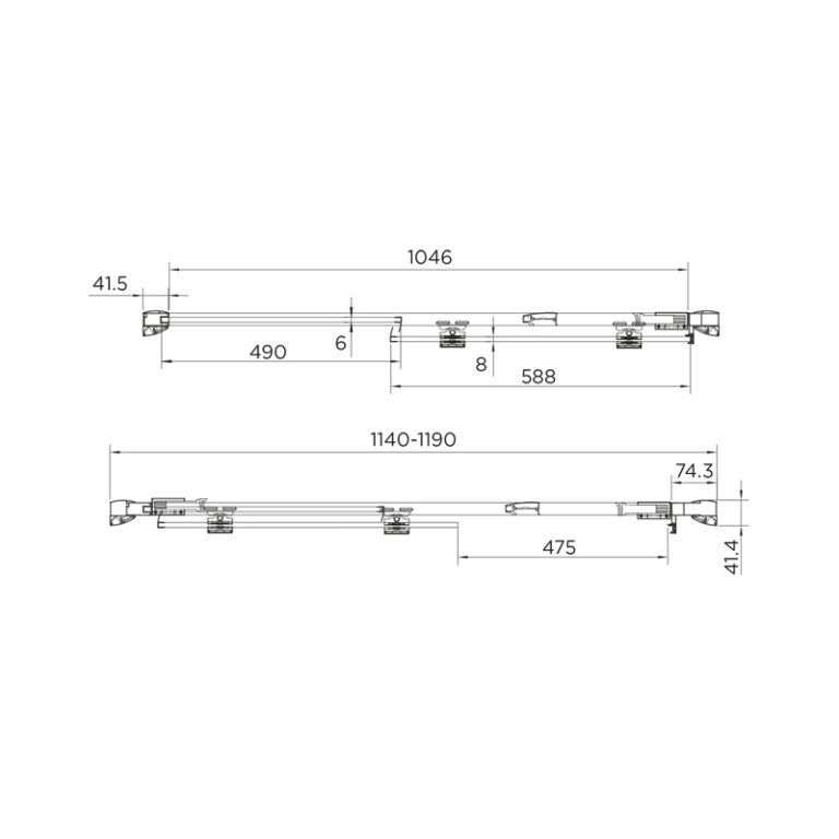 Aquadart Venturi 8 Sliding Shower Door 1200mm AQ8212S