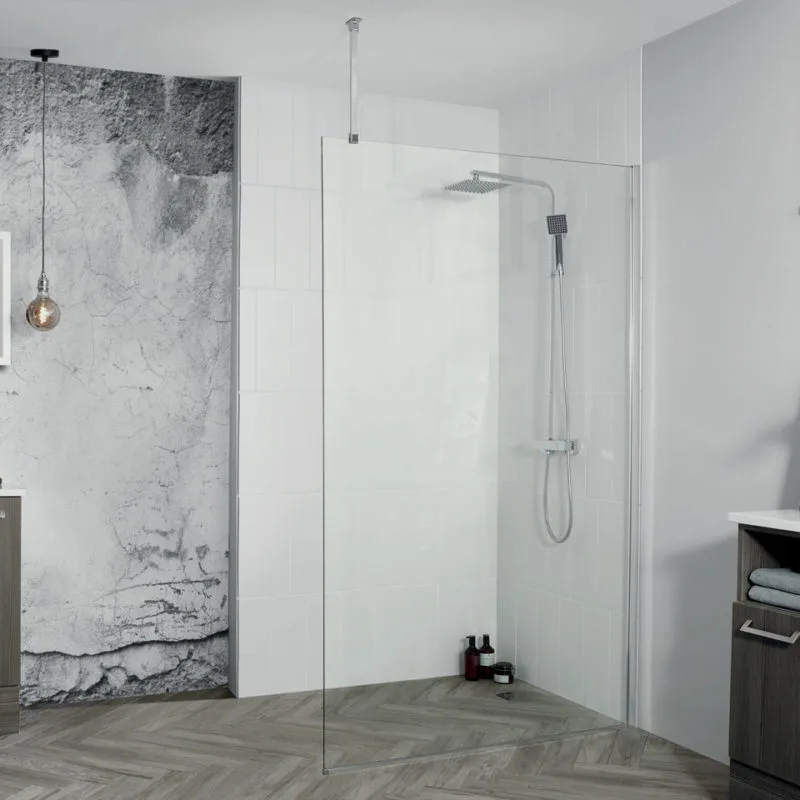 Aquadart 8 Wetroom Glass Panel 800mm