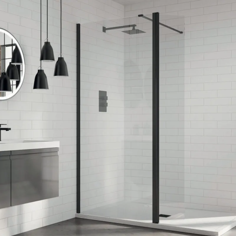 Aquadart 8 Wetroom Glass Panel 500mm Clear