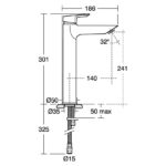 Armitage Shanks Edit L Tall Basin Mixer Tap A1349