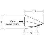 Armitage Shanks Anti Vandal Fixed Shower Head, Back Inlet A4672