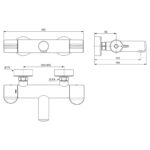 Armitage Shanks Contour 21+ Thermostatic Wall Bath Filler Tap