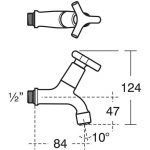 Armitage Shanks Nimbus 21 Bib Taps Anti Vandal Outlet B1673