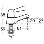 Armitage Shanks Alterna 21 Basin Pillar Taps, Lever B1678