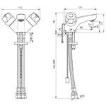 Armitage Shanks Sandringham 21 Basin Mixer Tap with Chain & Plug