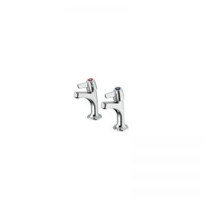 Armitage Shanks Sandringham 21 High Neck Pillar Taps Lever