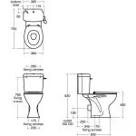 Armitage Shanks Sandringham 21 Raised Height Close Coupled Toilet Pack