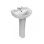 Armitage Shanks Sandringham 21 500mm 1 Hole Basin & Full Pedestal