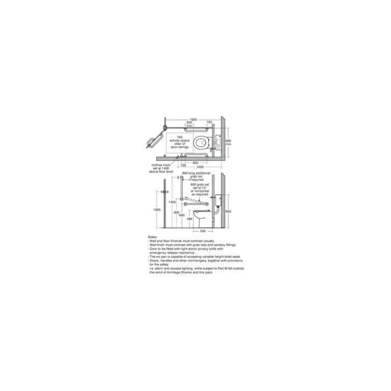 Armitage Shanks Contour 21 Plus Back To Wall Doc M Pack S0681 Red 9732