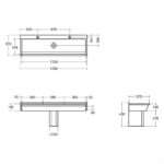 Armitage Shanks Calder Stainless Steel Trough Sink 120cm