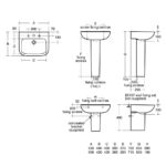 Armitage Shanks Portman 21 55cm 1 Hole Basin & Pedestal