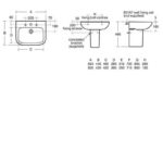 Armitage Shanks Portman 21 500mm 1 Hole Basin & Semi Pedestal