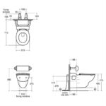 Armitage Shanks Contour 21 Hospital Rimless Wall Hung Pan 70cm