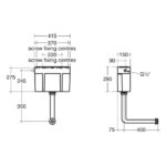 Armitage Shanks Conceala 3 Dual Flush Side Inlet Pneumatic Cistern