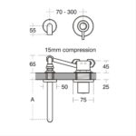 Armitage Shanks Contour 21 Wall Basin Mixer S7422