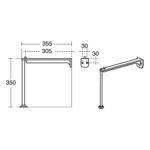 Armitage Shanks 350mm Stainless Steel Legs Set S9233 Steel