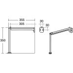 Armitage Shanks 350mm Stainless Steel Legs Set S9233 Steel