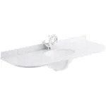 Bayswater White 1200mm Single Bowl 1 Tap Hole Curved Marble Top