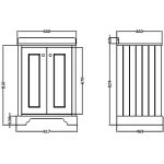 Bayswater Pointing White 600mm 2 Door Basin Cabinet