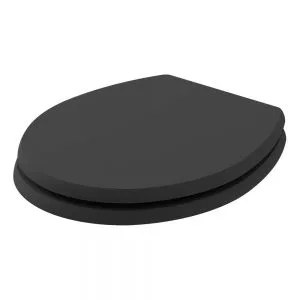 Bayswater Matt Black Fitzroy Traditional Toilet Seat