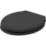 Bayswater Matt Black Porchester Traditional Toilet Seat