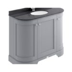 Bayswater 1000mm 3 Door Curved Basin Cabinet Grey