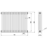 Bayswater Nelson Triple Radiator 600 x 786mm