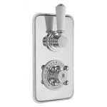 Bayswater Twin Concealed Valve with White Indices