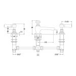 Bayswater White 3 Hole Basin Mixer with Lever & Hex Collar