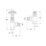 Bayswater Chrome Angled Thermostatic Radiator Valves